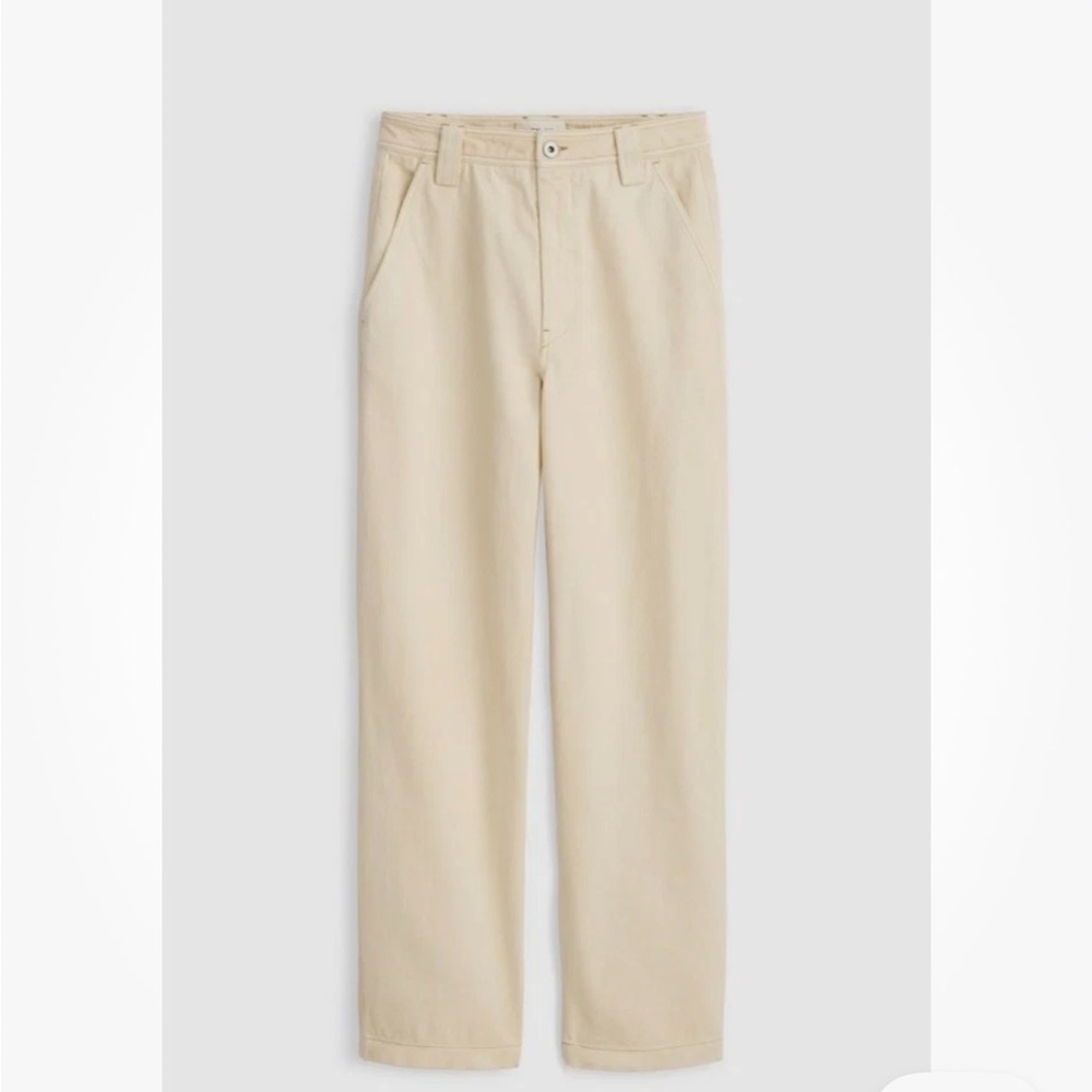 NWT Alex Mill Parker Pant in Recycled Denim Jeans Pants Natural Beige Size 27